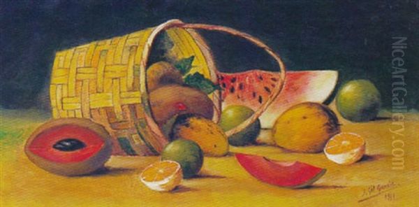 Frutas Oil Painting by Juan Gil Garca