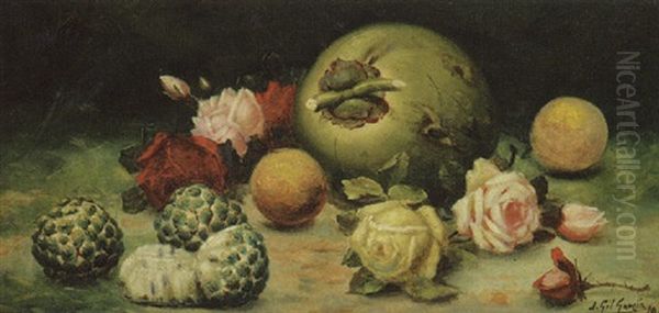 Bodegon Oil Painting by Juan Gil Garca