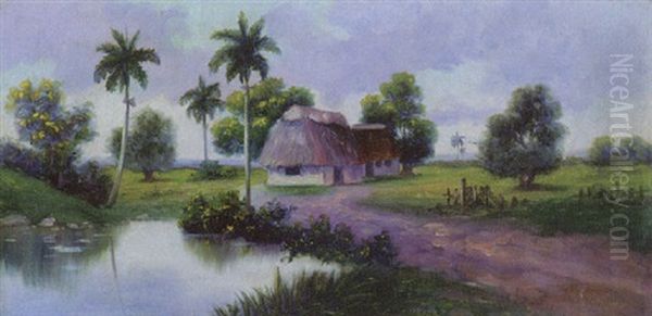 Paisaje Cubano Oil Painting by Juan Gil Garca
