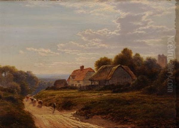 Landschaft Um Staffords Wood, Goodstone, Surrey Oil Painting by Arthur Gilbert