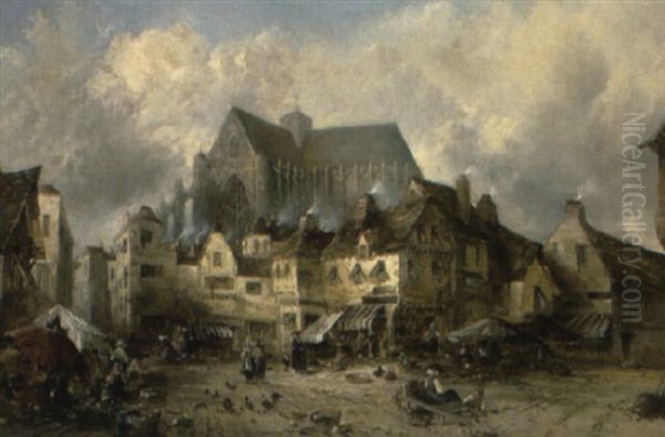 Autumn Shadows, Near Westerham, Kent Oil Painting by Arthur Gilbert