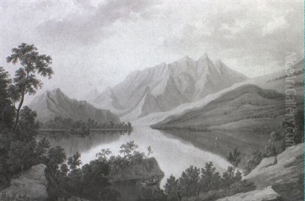 The Upper Lake Of Kilarney Oil Painting by Joseph Francis Gilbert