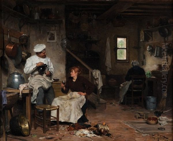 Aux Cuisines Oil Painting by Victor Gabriel Gilbert
