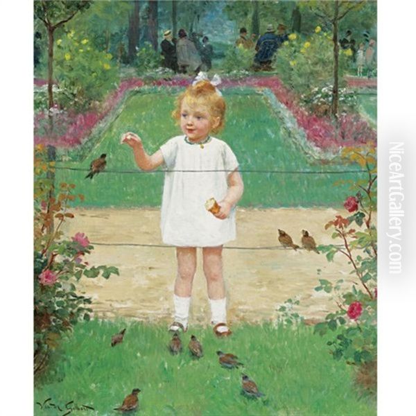 Her New Friend Oil Painting by Victor Gabriel Gilbert
