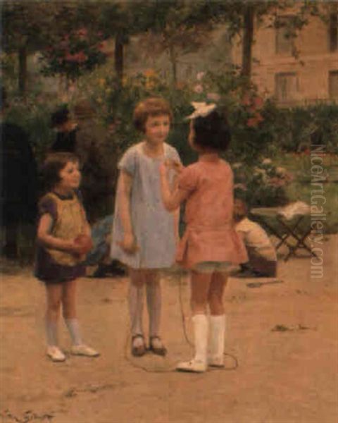 The New Locket Oil Painting by Victor Gabriel Gilbert