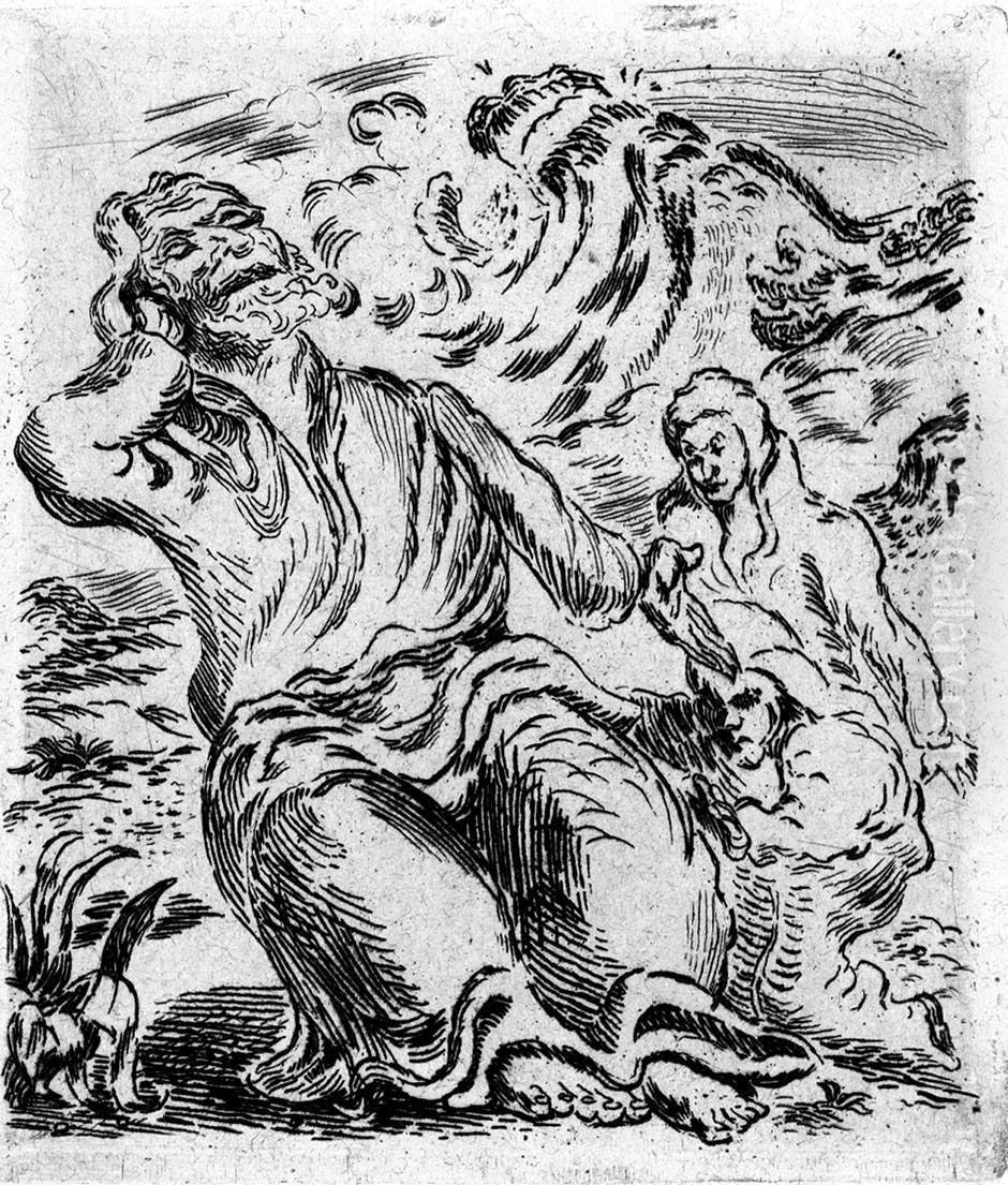 Der Tod Adams Oil Painting by Gottlieb Friedrich Bach