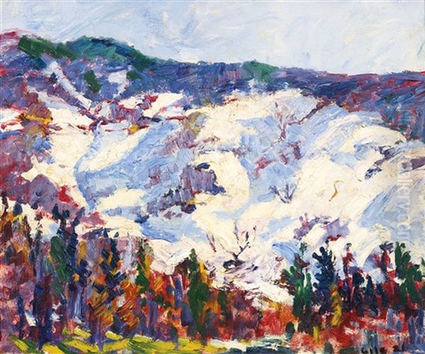 Snowy Mountains Oil Painting by Selden Connor Gile
