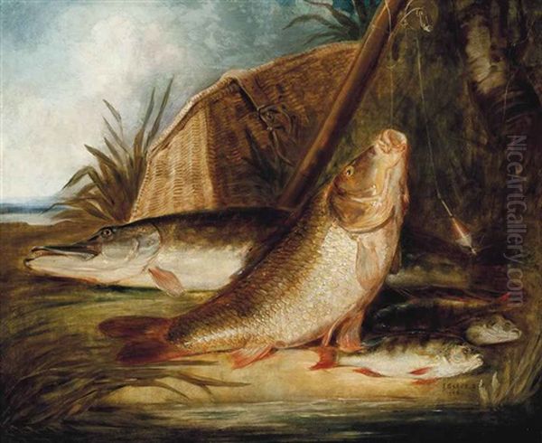 The Successful Fishing Trip Oil Painting by James William Giles