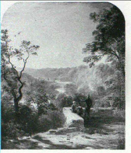 Braes Of Gight Oil Painting by James William Giles