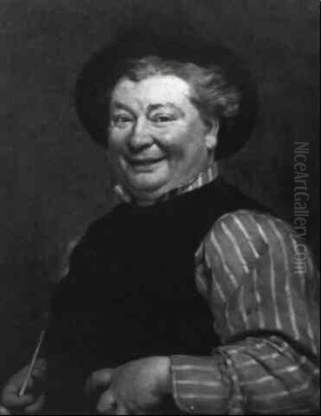 Portrait De L'acteur Daubray Oil Painting by Andre Gill