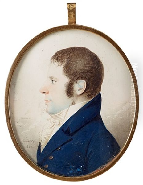 Man I Bla Justacorps Oil Painting by Jakob Axel Gillberg