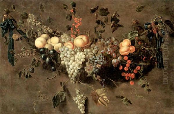 Fruchtestilleben Oil Painting by Jan Pauwel Gillemans the Younger
