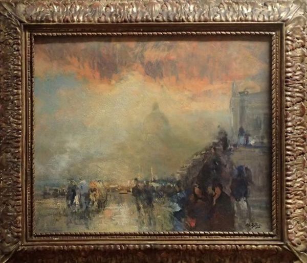 Place Animee Oil Painting by Eugene Louis Gillot