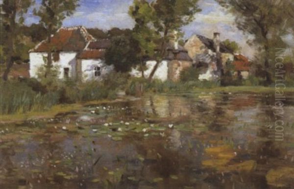 Vijvers Te Oudergem Oil Painting by Victor Olivier Gilsoul