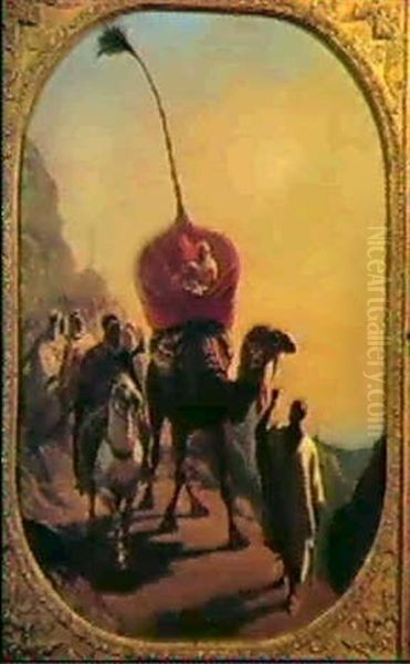 La Caravane Oil Painting by Louis Eugene Ginain