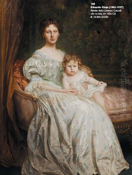 Ritratto Della Contessa Guiccioli Oil Painting by Edoardo Gioja