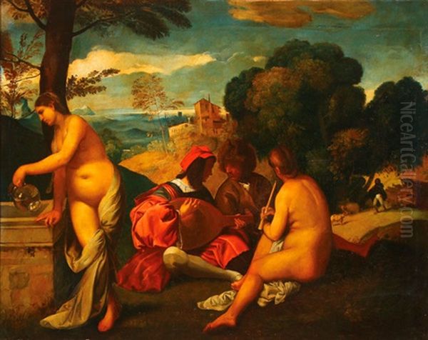 Pastoral Concert Oil Painting by Giorgione