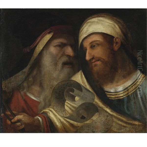 Two Philosophers Oil Painting by Giorgione