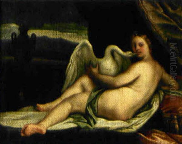 Leda Och Svanen Oil Painting by Giorgione
