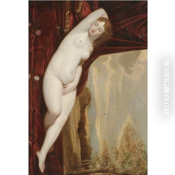 Venus Sleeping In A Landscape Oil Painting by Giorgione