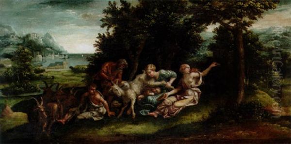 Jupiterbarnet Diar Geten Althea Oil Painting by Giorgione