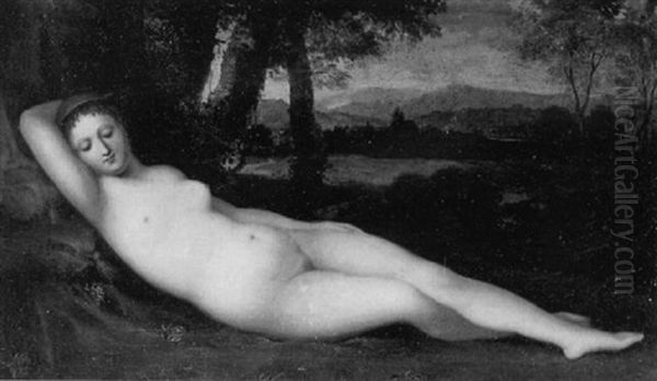 Venus Allongee Sur Fond De Paysage Oil Painting by Giorgione