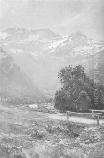 Berglandschaft Oil Painting by Jules Girardet