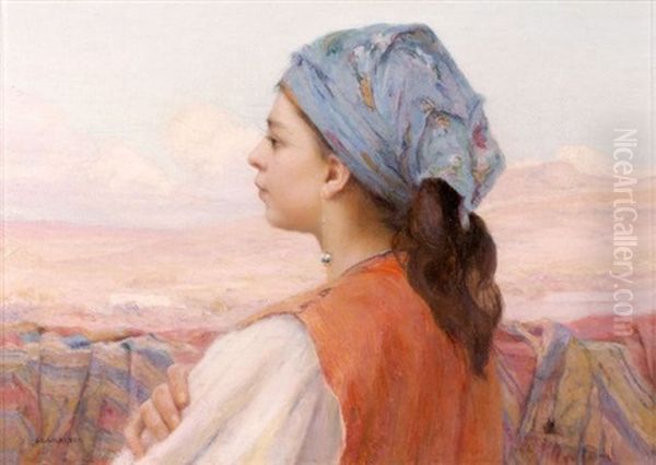 Jeune Fille De Tetouan Oil Painting by Louis Auguste Girardot