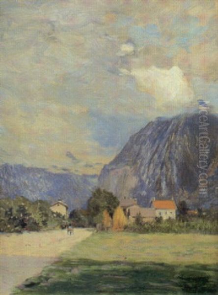 By Bland Bergen Oil Painting by Louis Auguste Girardot