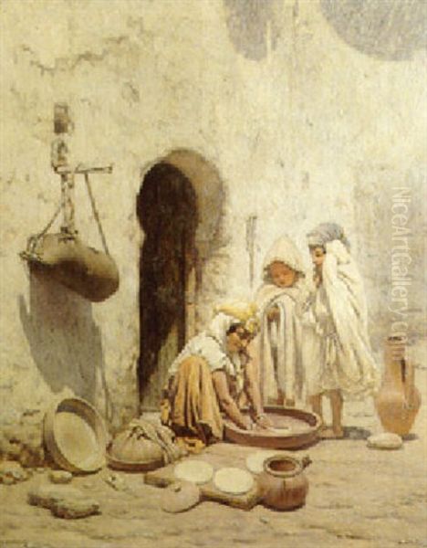 Les Galettes Oil Painting by Louis Auguste Girardot