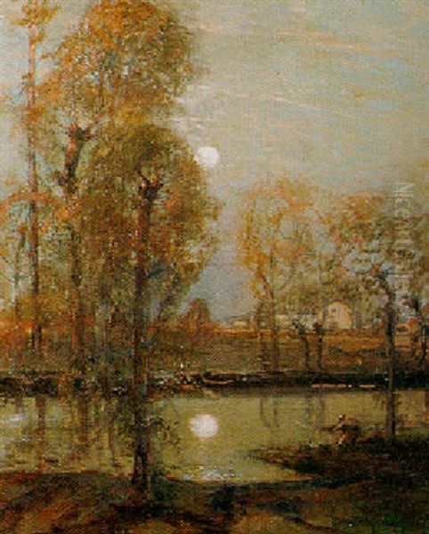 Nocturne Oil Painting by David Eugene Girin