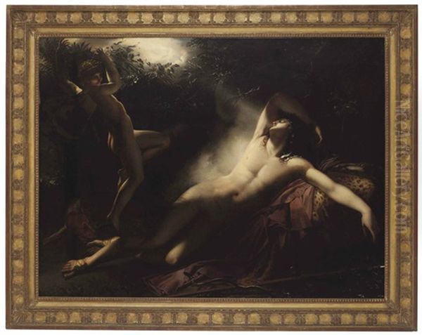 The Sleep Of Endymion Oil Painting by Anne-Louis Girodet de Roucy-Triosson