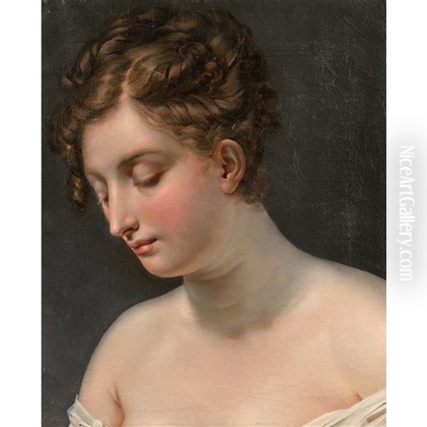 Tete De Galatee Oil Painting by Anne-Louis Girodet de Roucy-Triosson