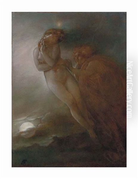 Les Ames De Malvina Et Oscar Oil Painting by Anne-Louis Girodet de Roucy-Triosson