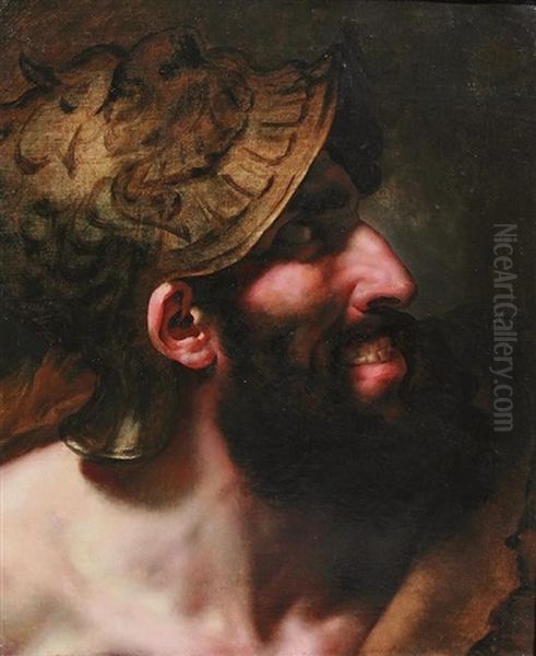 Capanee, Tete Dite Dite Du Blasphemateur Oil Painting by Anne-Louis Girodet de Roucy-Triosson