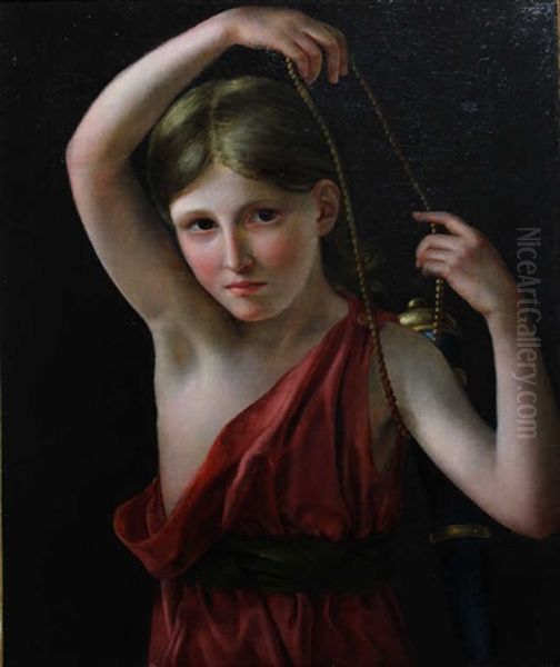 Enfant Au Carquois Oil Painting by Anne-Louis Girodet de Roucy-Triosson
