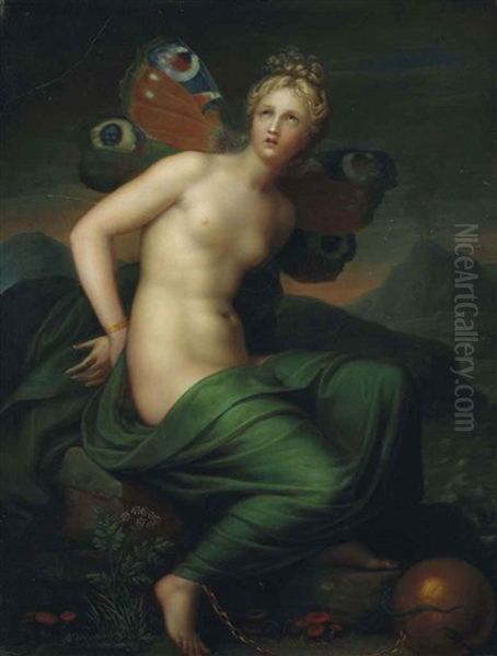 Psyche Oil Painting by Anne-Louis Girodet de Roucy-Triosson