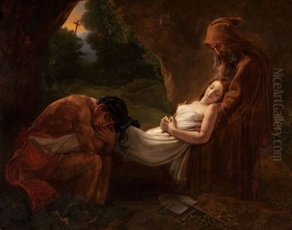 Burial Of Atala Oil Painting by Anne-Louis Girodet de Roucy-Triosson