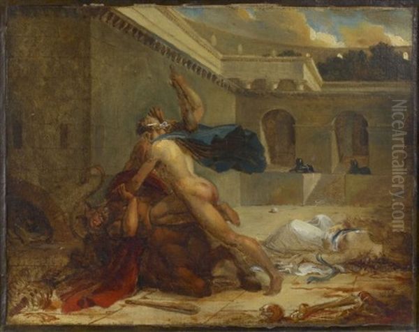 Hercule Et Nessus Oil Painting by Anne-Louis Girodet de Roucy-Triosson