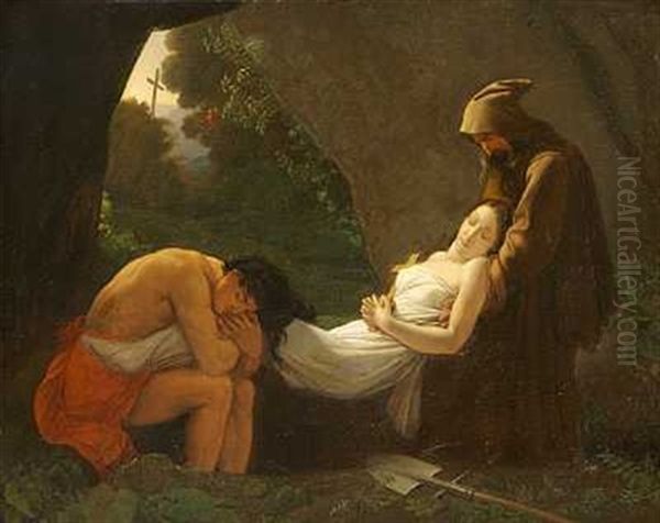 Atalas Begravelse Oil Painting by Anne-Louis Girodet de Roucy-Triosson