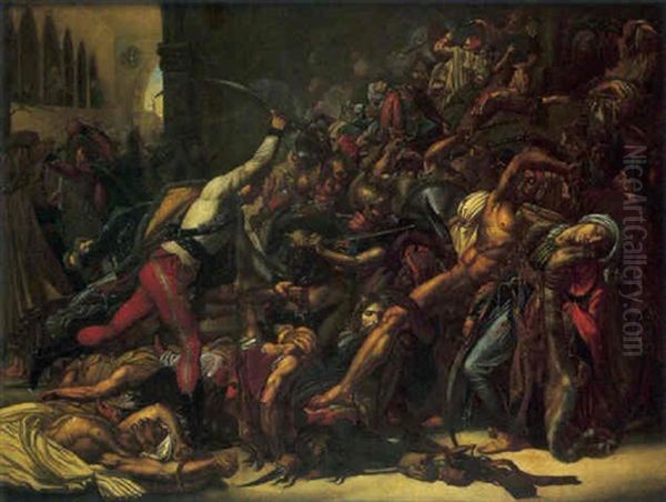 La Revolte Du Caire Oil Painting by Anne-Louis Girodet de Roucy-Triosson