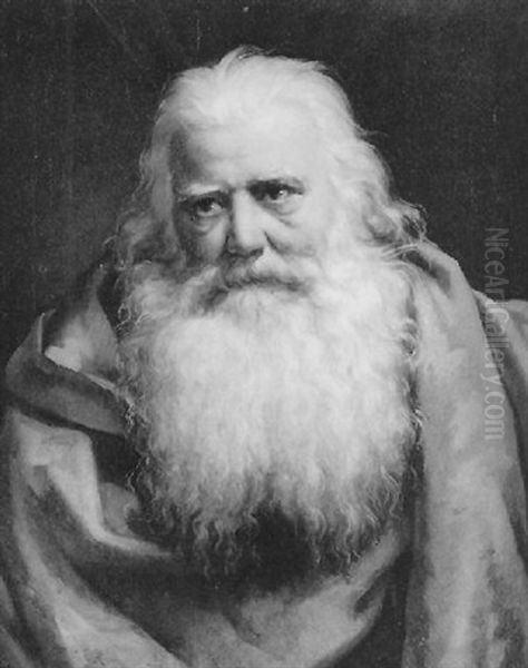 Ermite En Buste Presque De Face Oil Painting by Anne-Louis Girodet de Roucy-Triosson