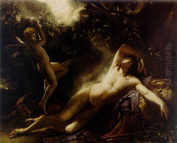 Le Sommeil D'endymion Oil Painting by Anne-Louis Girodet de Roucy-Triosson