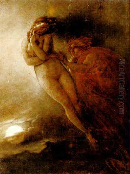 Malvinas Ande Forenas Med Faderns, Toscars Ande Oil Painting by Anne-Louis Girodet de Roucy-Triosson