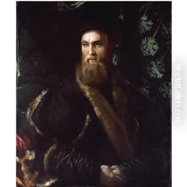 Portrait Of Bindo Altoviti Oil Painting by Girolamo da Carpi