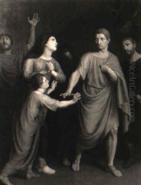 Der Abschied Hektors Von Andromache Und Astyanax Oil Painting by Jean Antoine Th. Giroust