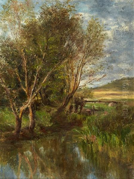 Paysage A La Riviere Oil Painting by Andre Giroux