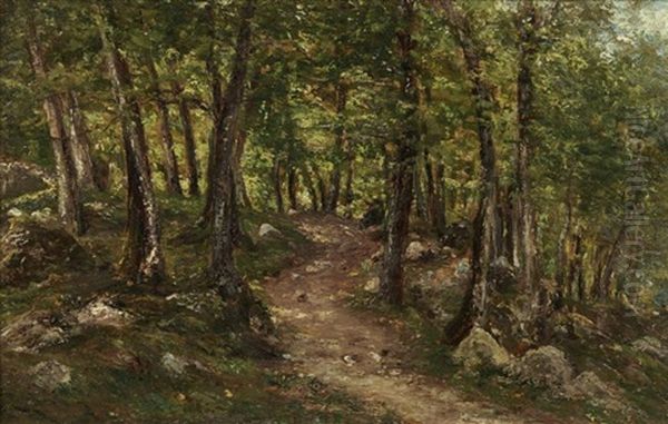 Chemin En Foret Oil Painting by Andre Giroux