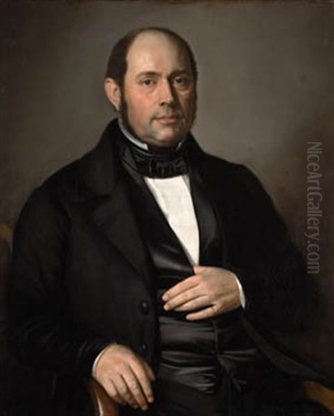 Retrato De Caballero Oil Painting by Antonio Gisbert