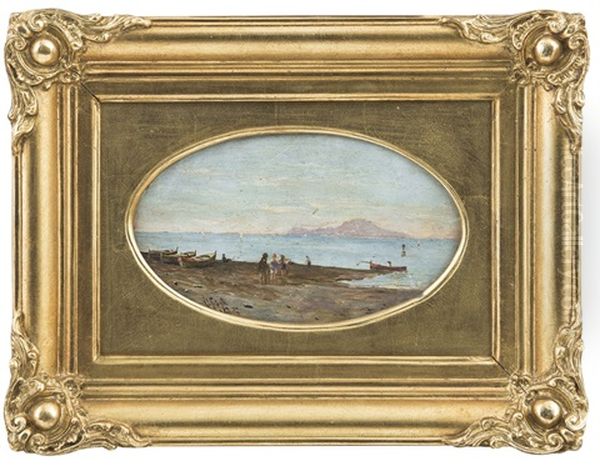 Spiaggia Oil Painting by Guglielmo Giusti